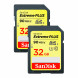 SanDisk Extreme Plus 32GB SDHC Twin Pack bis zu 90 MB/Sek, Class 10, U3 Speicherkarte-01